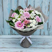 Букет цветов из:  Герберы, Альстромерии и Хризантемы #REPLACE_PRED# Заветном Ростовской области