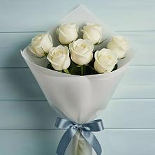 Букет 7 Белых роз Эдлесс Лав в Заветном Ростовской области