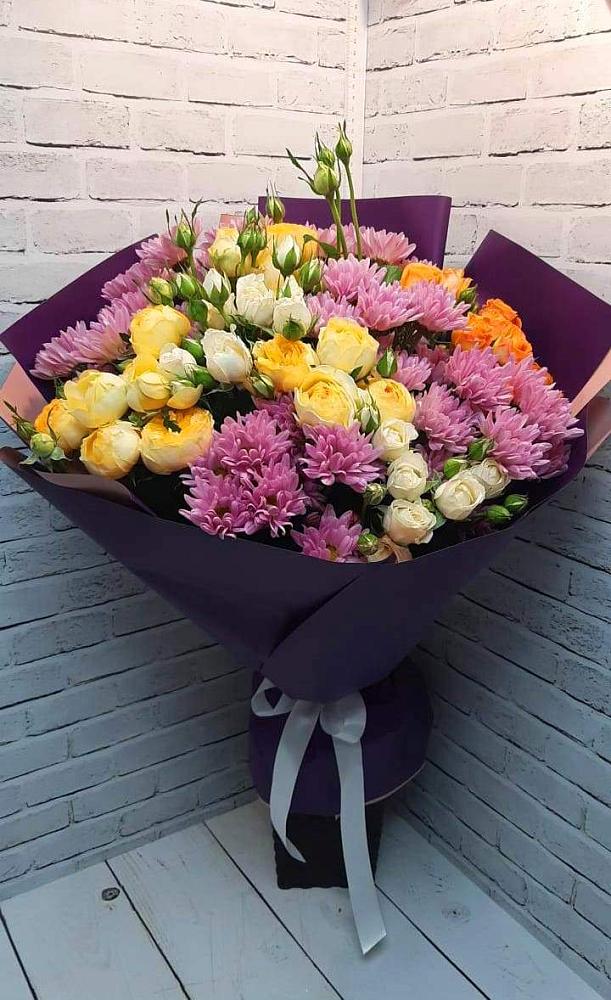 Букет цветов из: Хризантемы и Розы в Заветном Ростовской области