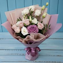 Букет цветов из:  Розы и Лизиантусы #REPLACE_PRED# Заветном Ростовской области