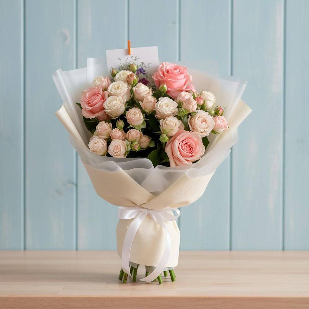 Букет цветов из: Розы в Заветном Ростовской области