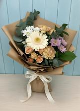 Букет цветов из:  Герберы и Хризантемы в Заветном Ростовской области