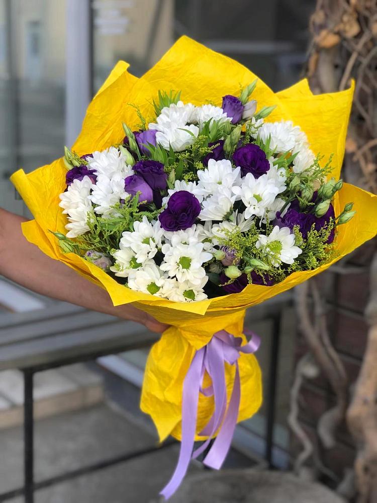 Букет цветов из: Ирисы, Хризантемы и Ромашки в Заветном Ростовской области