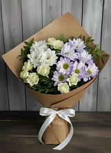 Букет цветов из:  Хризантемы и Розы в Заветном Ростовской области