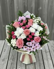 Букет цветов из:  Альстромерии, Гвоздики, Розы и Хризантемы #REPLACE_PRED# Заветном Ростовской области