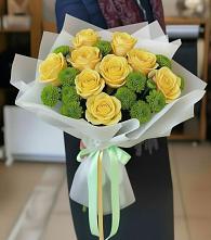 Букет цветов из:  Хризантемы и Розы в Заветном Ростовской области