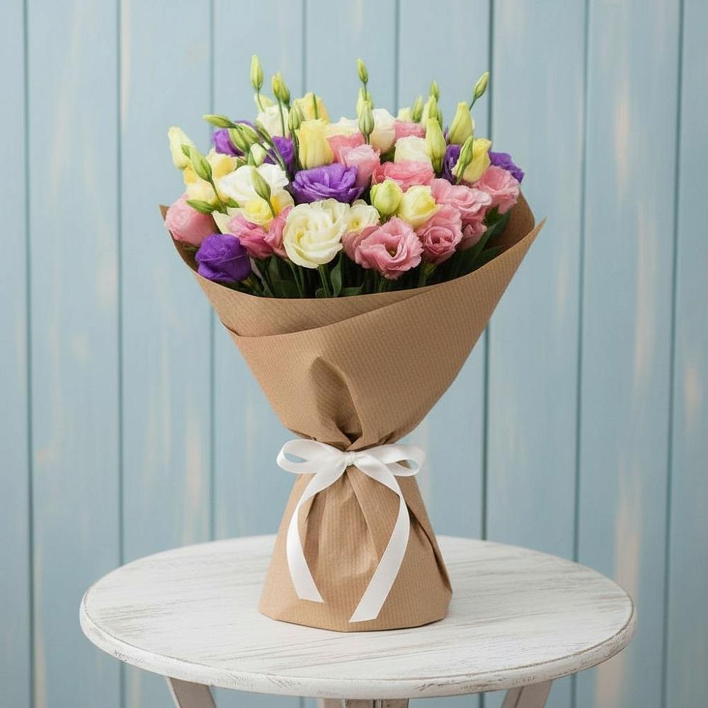 Букет цветов из: Лизиантусы в Заветном Ростовской области