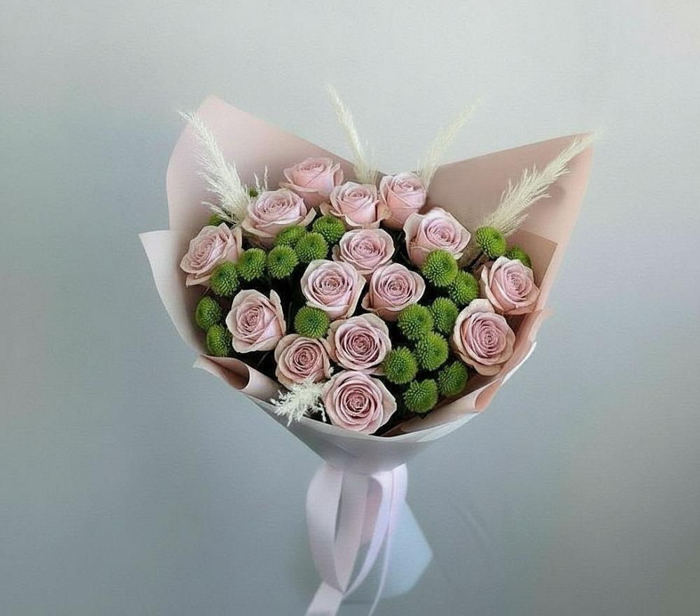 Букет цветов из: Розы и Хризантемы в Заветном Ростовской области