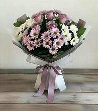 Букет цветов из:  Хризантемы и Розы в Заветном Ростовской области