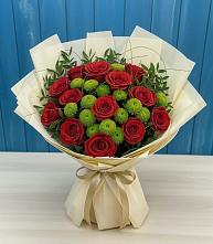 Букет цветов из:  Розы и Хризантемы в Заветном Ростовской области