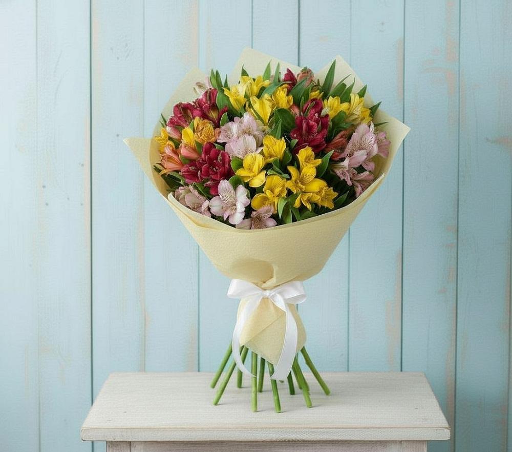 Букет цветов из: Альстромерии в Заветном Ростовской области