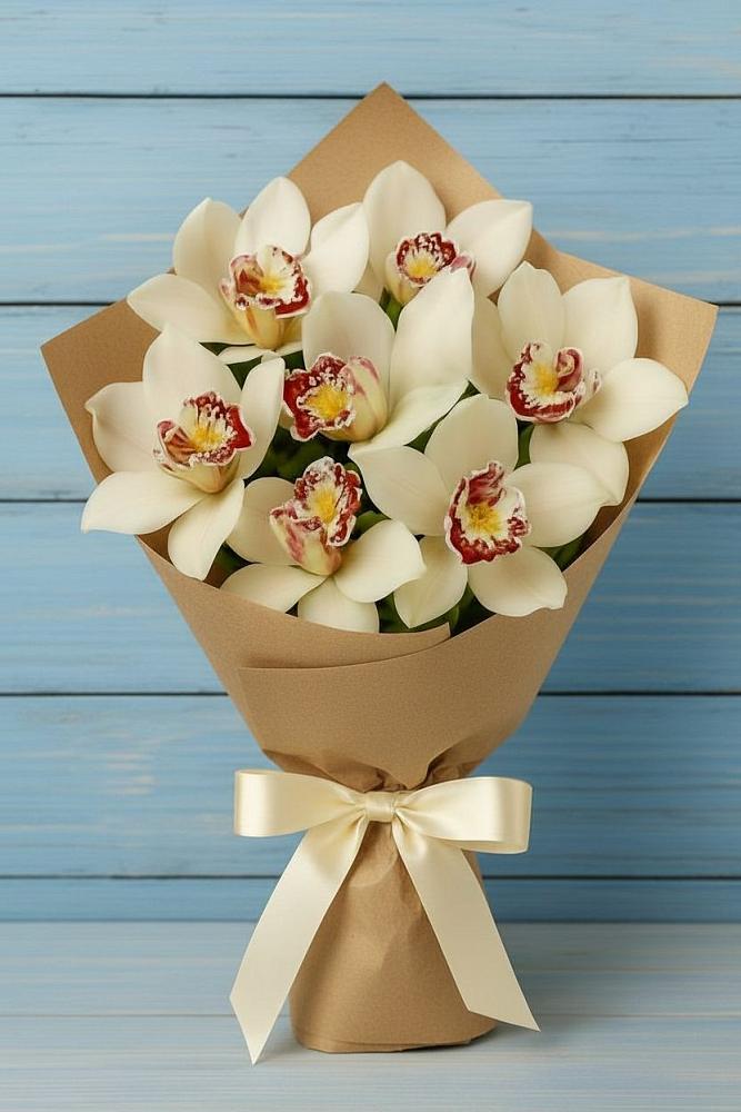 Букет цветов из: Орхидеи и Розы в Заветном Ростовской области