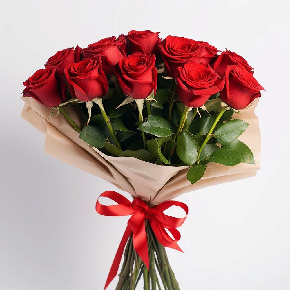 Букет 11 Красных роз Эдлесс Лав в Заветном Ростовской области