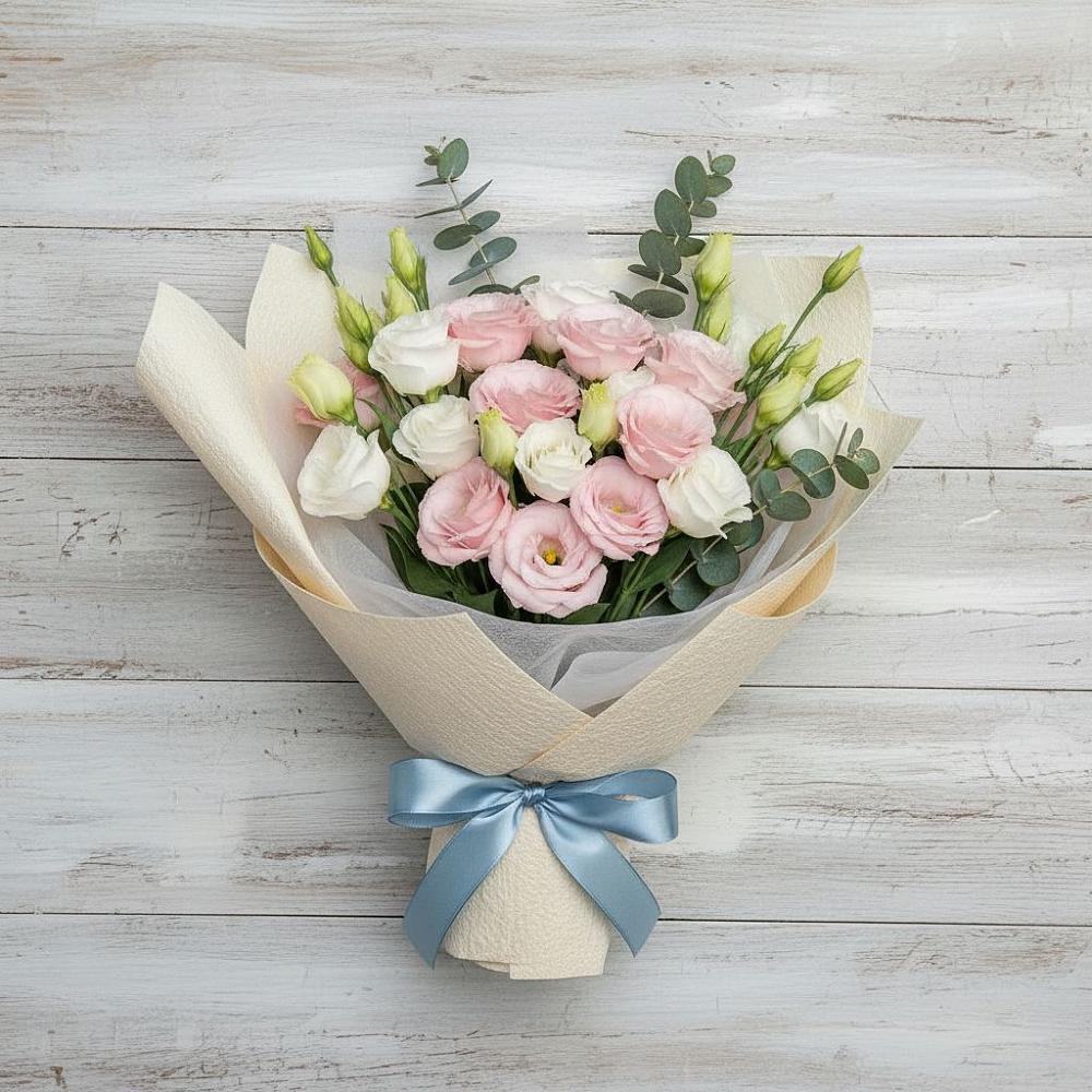 Букет цветов из: Лизиантусы в Заветном Ростовской области